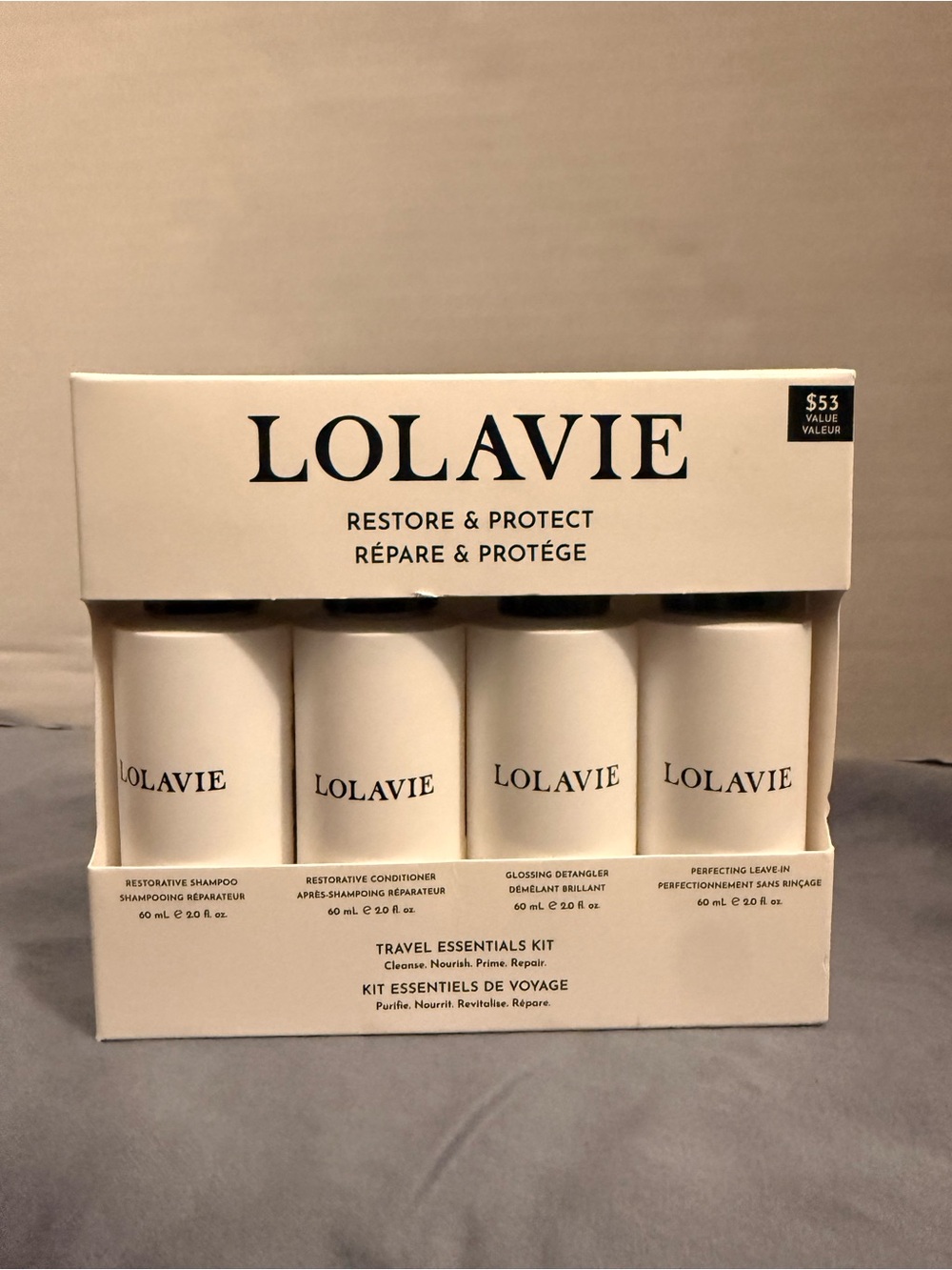 4 Piece Travel Set of Lolavie Premium Hair Care Set